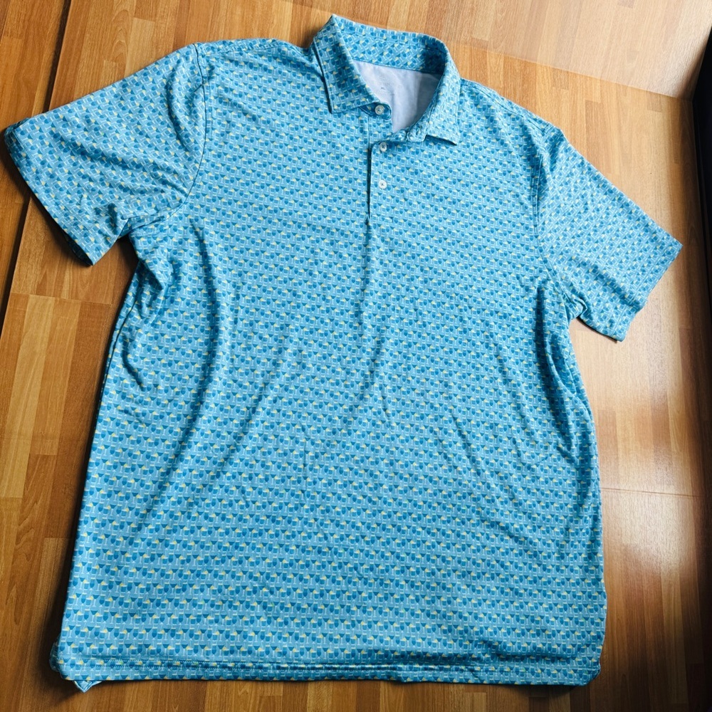 Southern tide martini theme polo golf shirt size XL
